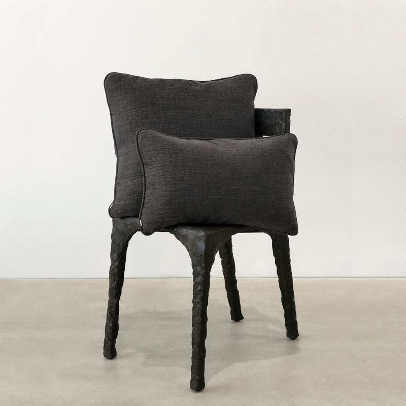Empire Slub Linen Cushion — Seal Brown - Empire Home