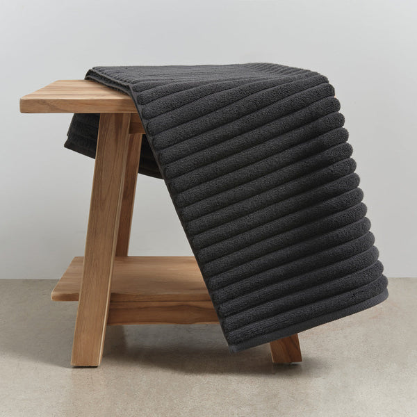 Pure Cotton Long Bath Mat — Charcoal - Empire Home