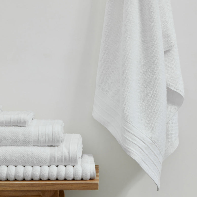 Pure Cotton Bath Towel — White - Empire Home