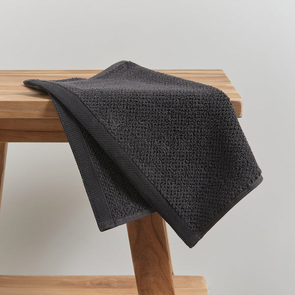 Pure Cotton Face Washer — Charcoal - Empire Home