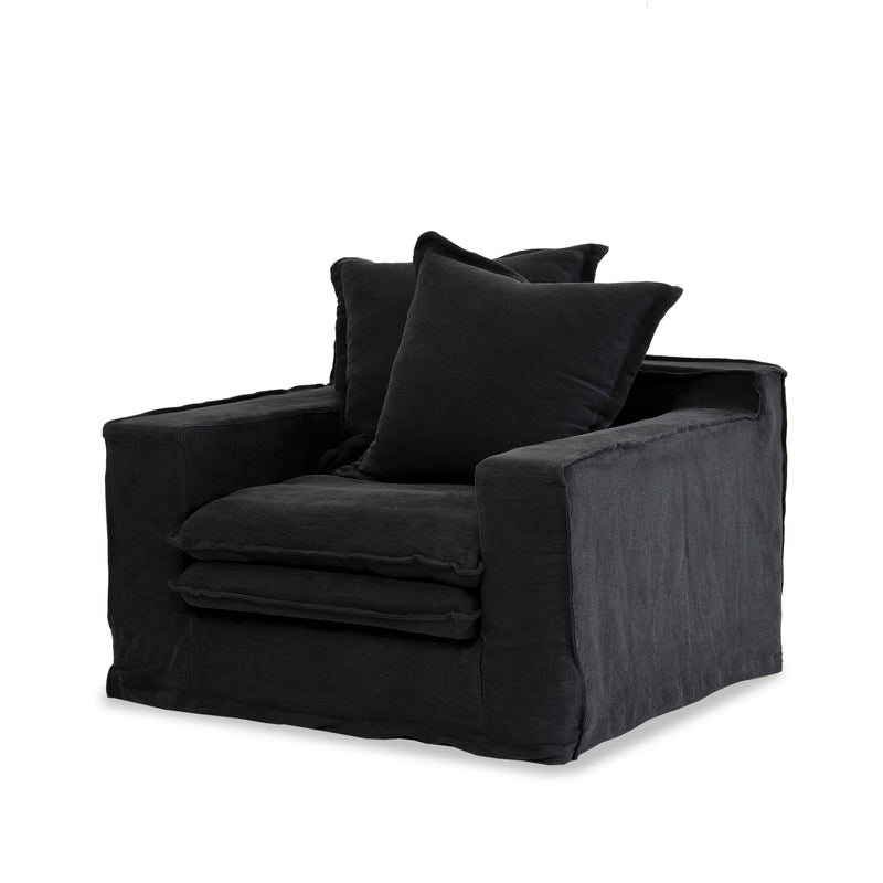 The Yuki Loveseat — Black - Empire Home