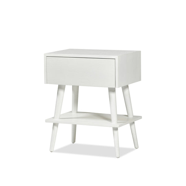 Amsterdam Bedside with Shelf — White - Empire Home