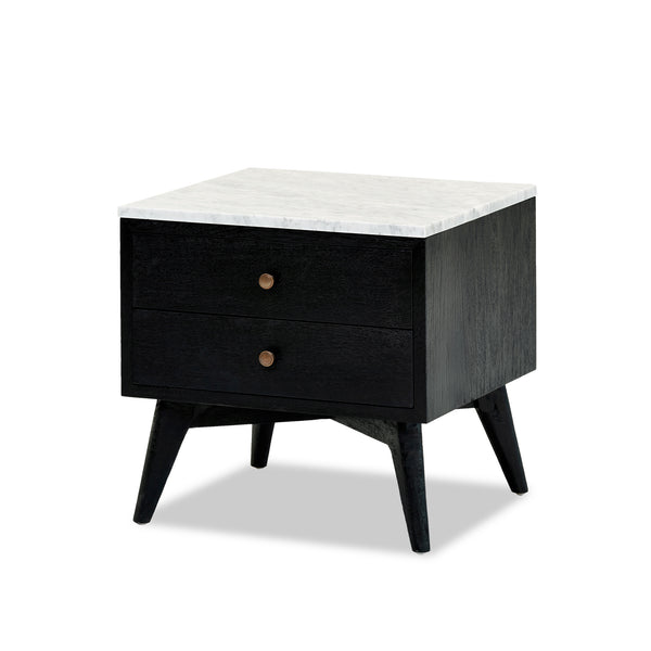 Marilyn Bedside — Black/White Marble - Empire Home