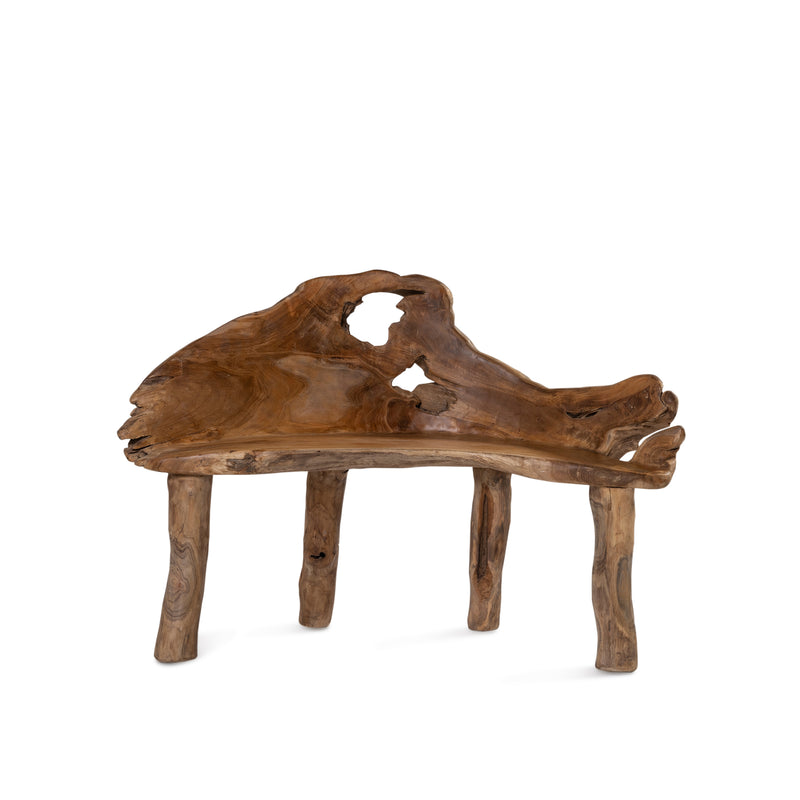 Teak Root Bench — Raw - Empire Home