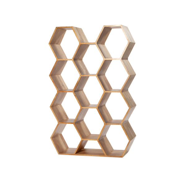Honeycomb Bookcase — Natural Sealed - Empire Home