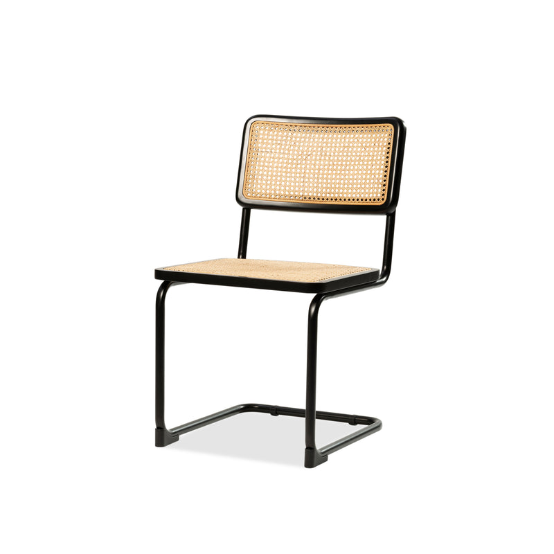 Breuer Rattan Side Chair — Black - Empire Home