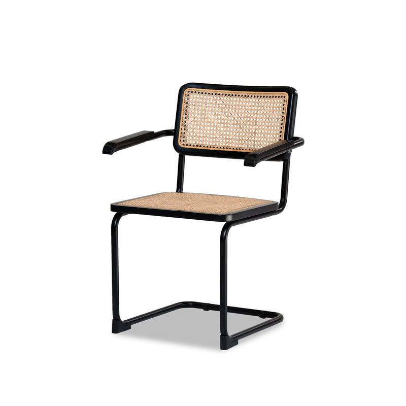 Breuer Rattan Arm Chair — Black - Empire Home
