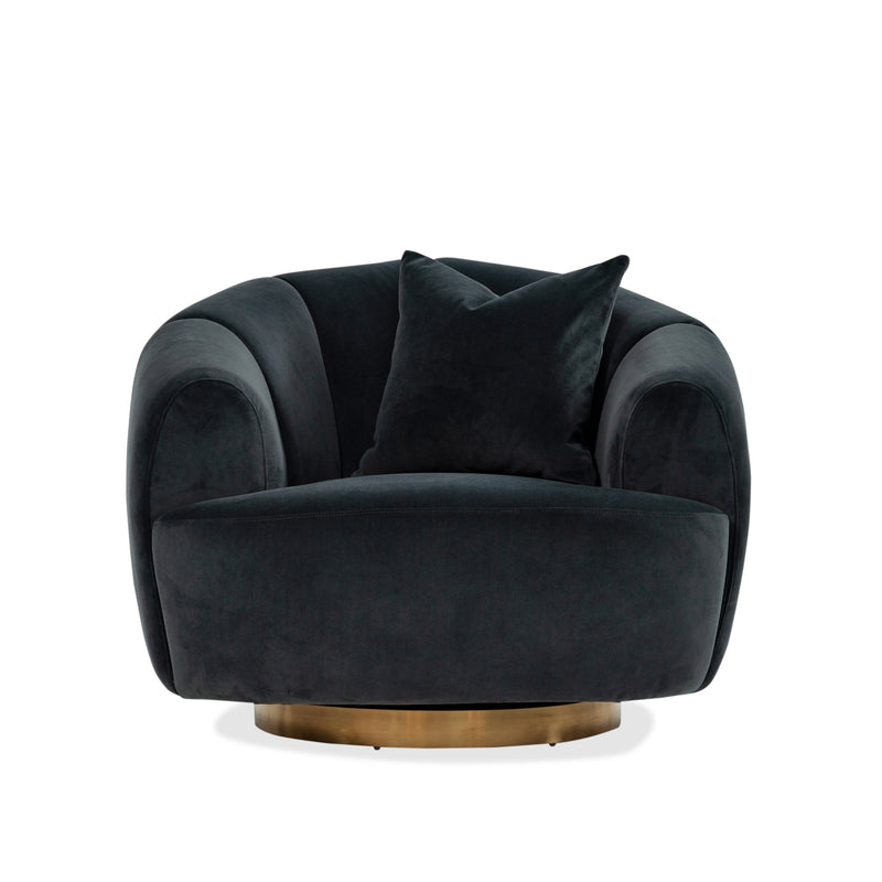 Celine Swivel Chair — Charcoal - Empire Home