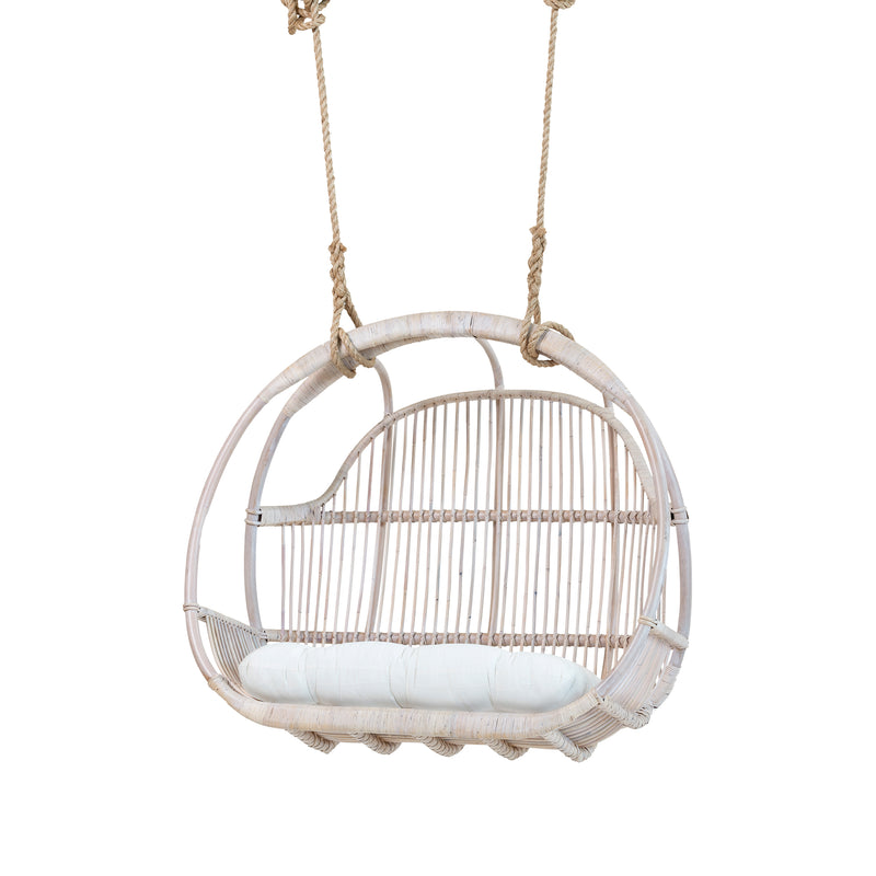 Double Hanging Chair — White Wash - Empire Home