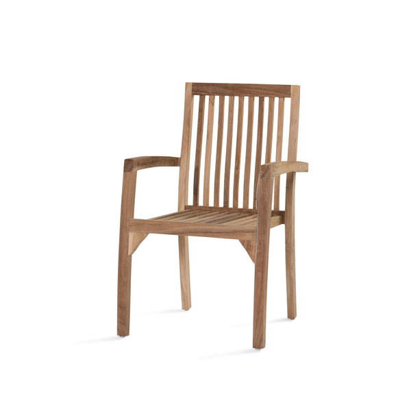 Teak Steking Arm Chair — Raw - Empire Home