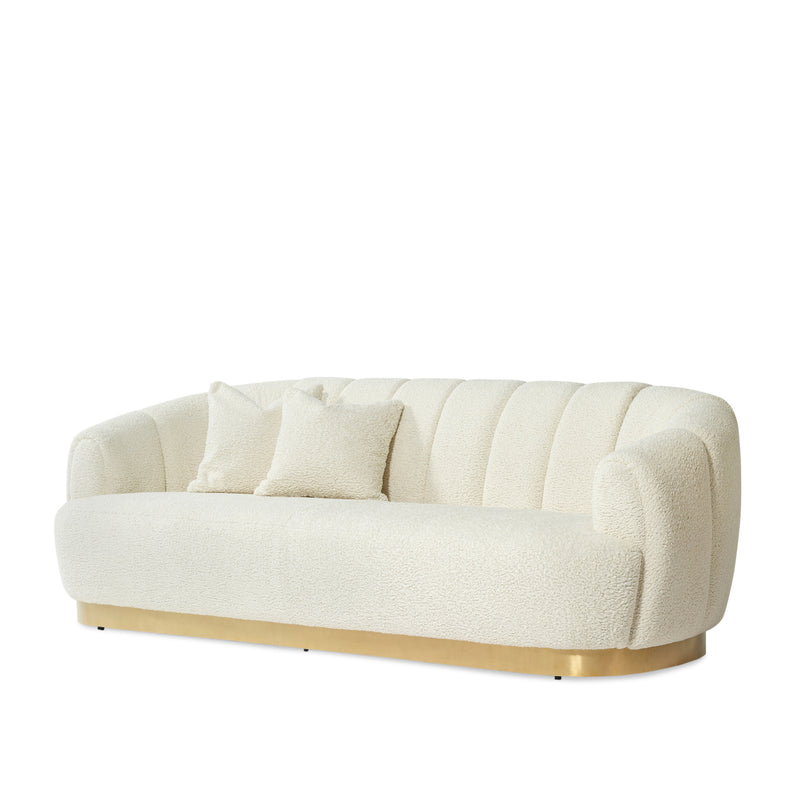 Celine Sofa — Cream Sherpa - Empire Home