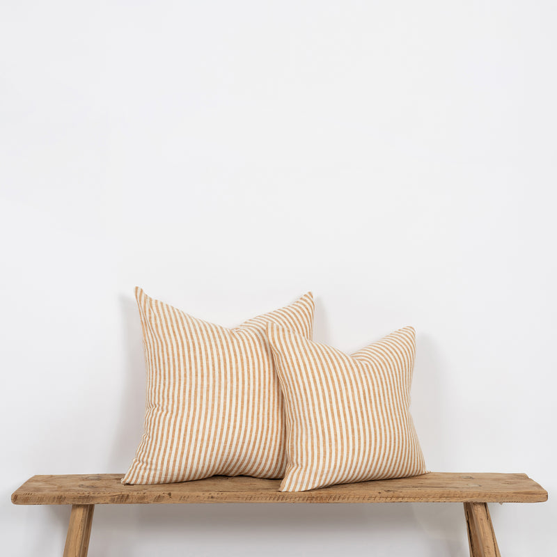 Gigi Cushion — Terracotta Stripe - Empire Home