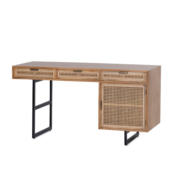Willow Desk — Natural Sealed/Rattan - Empire Home
