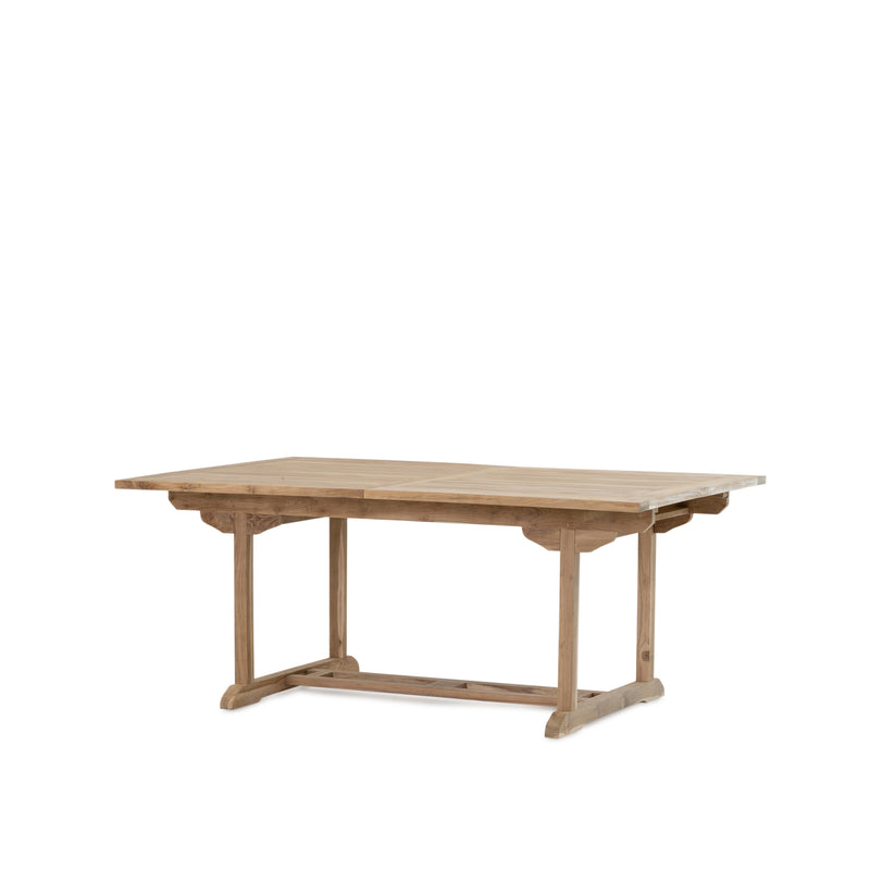 Teak Outdoor Extension Table — Raw - Empire Home