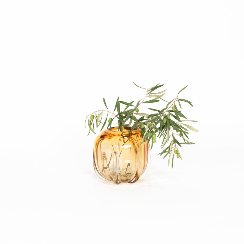 Florence Small Vase — Amber - Empire Home