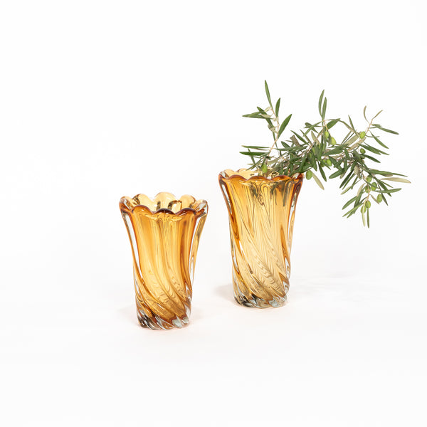 Willow Tall Vase — Amber - Empire Home