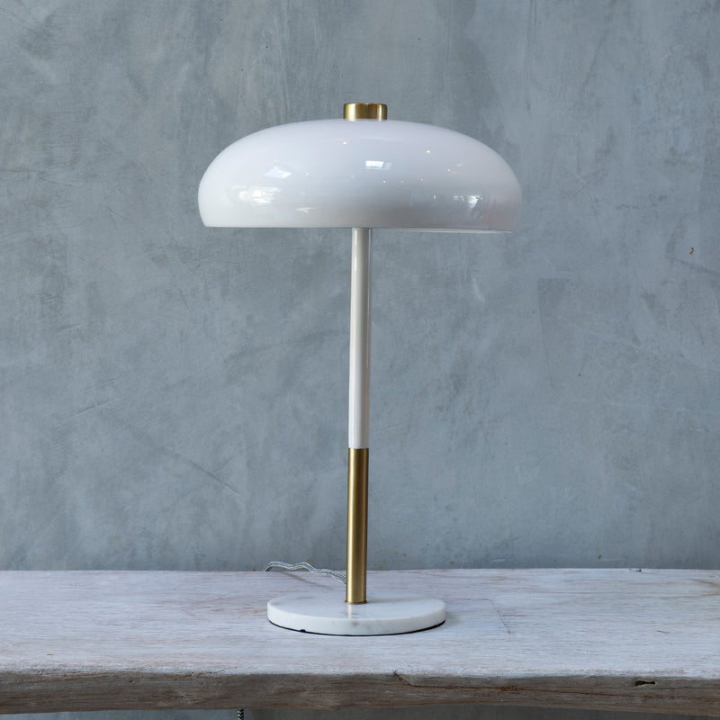 Domenique Lamp — White - Empire Home