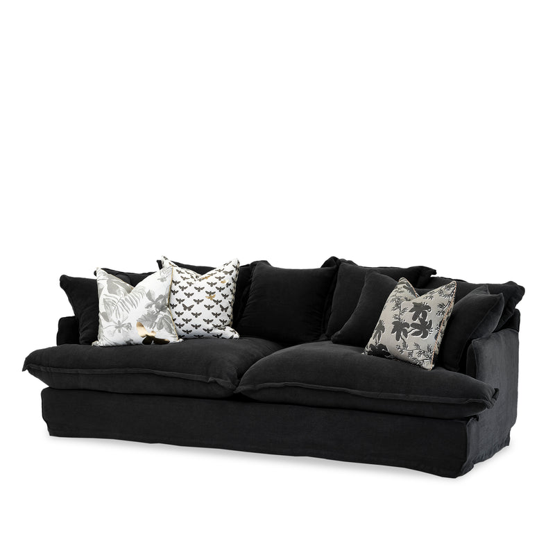 Bondi 3 Seater Sofa — Black - Empire Home