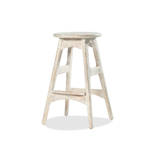 Deco Bar Stool — Old Rustic White Wash - Empire Home
