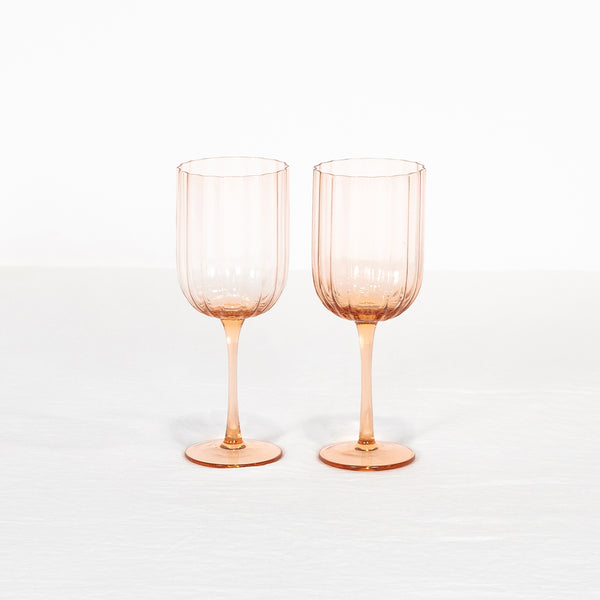 Sophia Wine Glass — Peach - Empire Home