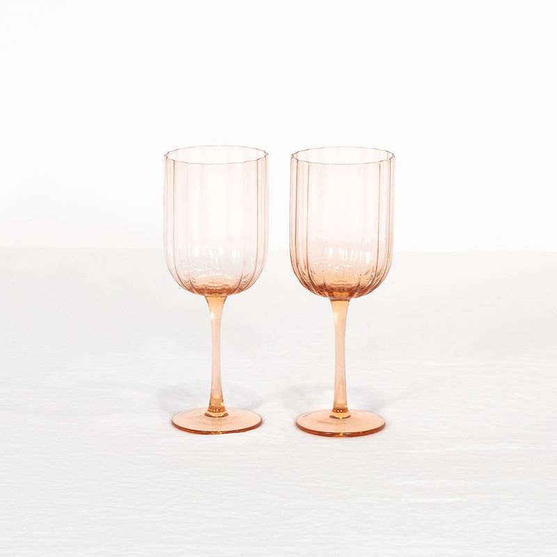 Sophia Wine Glass — Peach - Empire Home