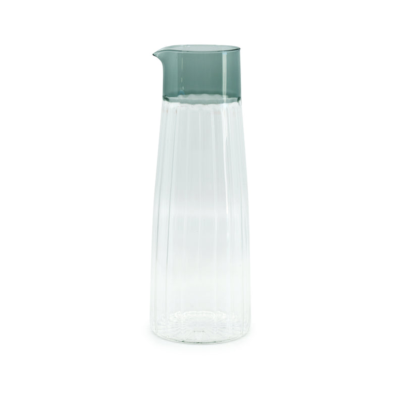 Lucia Ribbed Carafe — Grey - Empire Home